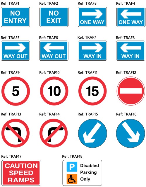school site reflective traffic signs